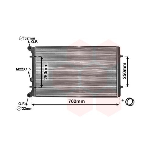 K&uuml;hler, Motork&uuml;hlung VAN WEZEL 03002155 *** IR PLUS *** f&uuml;r AUDI VW