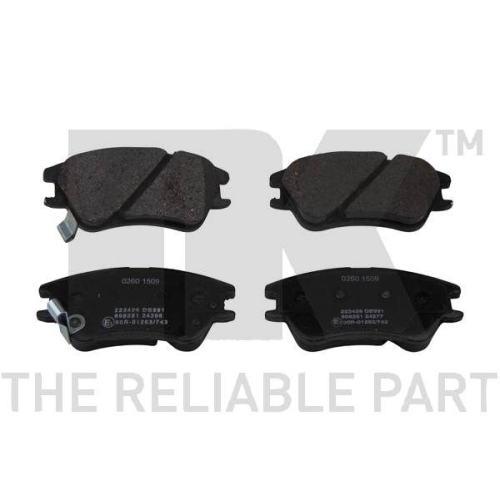 Bremsbelagsatz, Scheibenbremse NK 223426 f&uuml;r HYUNDAI, Vorderachse