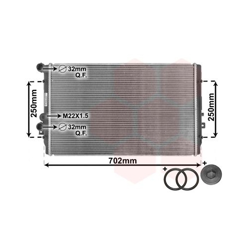 K&uuml;hler, Motork&uuml;hlung VAN WEZEL 58002193 *** IR PLUS *** f&uuml;r VW