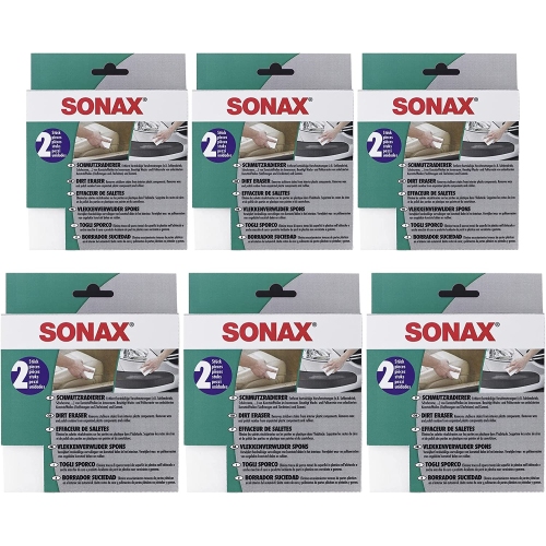 SONAX 4061659064849 04160000 Schmutzradierer Schuhcreme Wachs Politur Entferner 6x2 St&uuml;ck