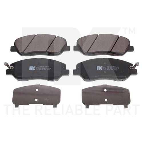Bremsbelagsatz, Scheibenbremse NK 223427 f&uuml;r SSANGYONG HYUNDAI KIA, Vorderachse
