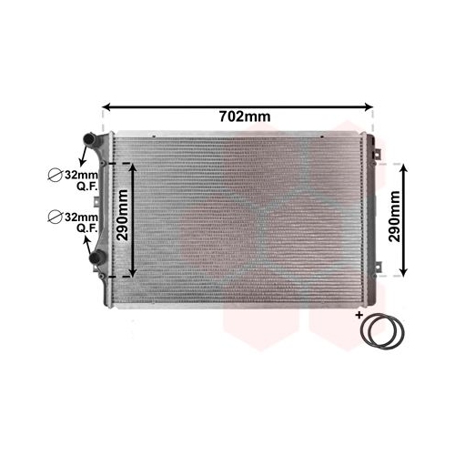 K&uuml;hler, Motork&uuml;hlung VAN WEZEL 58002207 *** IR PLUS *** f&uuml;r VW VAG