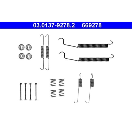 Zubeh&ouml;rsatz, Bremsbacken ATE 03.0137-9278.2 f&uuml;r PEUGEOT RENAULT DACIA