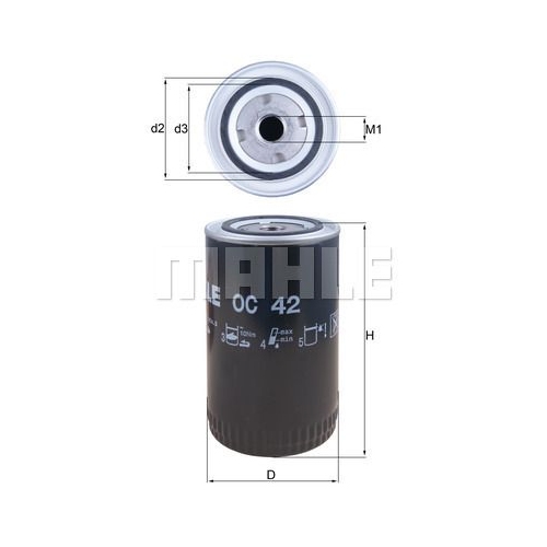 &Ouml;lfilter KNECHT OC 42 f&uuml;r FORD GMC MAN NISSAN TALBOT VOLVO VAG MASSEY FERGUSON