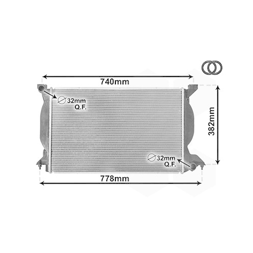 K&uuml;hler, Motork&uuml;hlung VAN WEZEL 03002206 *** IR PLUS *** f&uuml;r AUDI