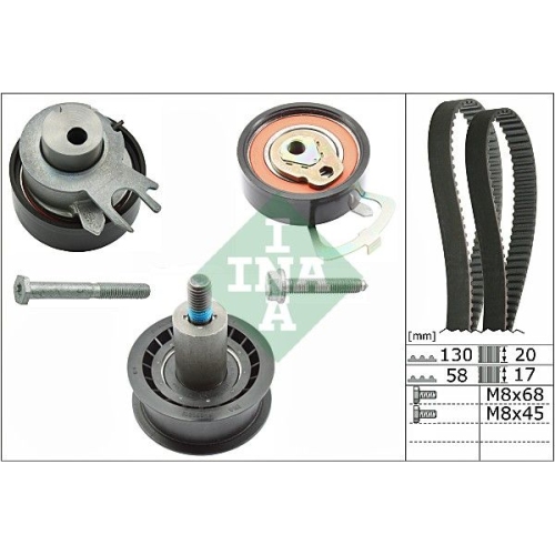Zahnriemensatz INA 530 0538 10 f&uuml;r AUDI SEAT SKODA VW VW (SVW)