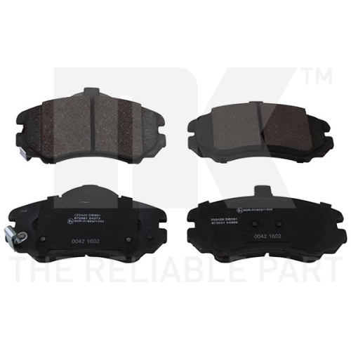 Bremsbelagsatz, Scheibenbremse NK 223429 f&uuml;r HYUNDAI, Vorderachse