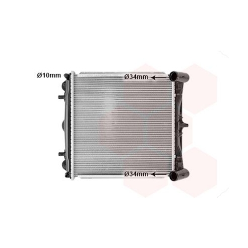K&uuml;hler, Motork&uuml;hlung VAN WEZEL 74002037 f&uuml;r PORSCHE, links