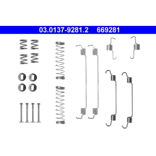 Zubeh&ouml;rsatz, Bremsbacken ATE 03.0137-9281.2 f&uuml;r CITRO&Euml;N PEUGEOT, Hinterachse