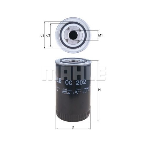 &Ouml;lfilter KNECHT OC 202 f&uuml;r FIAT FORD NISSAN FODEN TRUCKS NEW HOLLAND