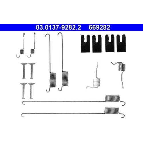 Zubeh&ouml;rsatz, Bremsbacken ATE 03.0137-9282.2 f&uuml;r LAND ROVER, Hinterachse