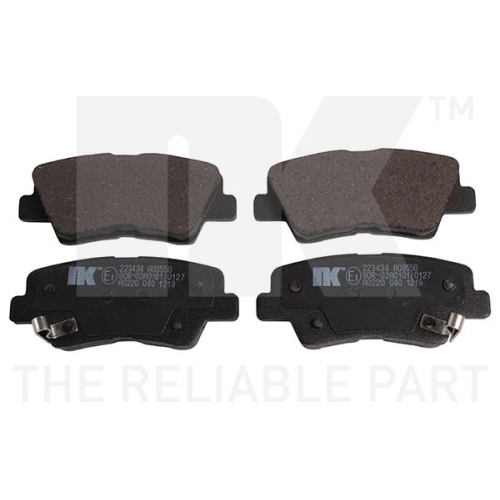 Bremsbelagsatz, Scheibenbremse NK 223434 f&uuml;r SSANGYONG HYUNDAI KIA, Hinterachse