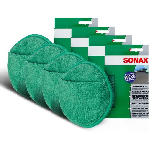 SONAX 4061659065211 04172000 Microfaser Pflege Pad Cockpitpflege 4x