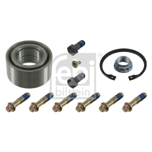 Febi Bilstein 31036 Radlagersatz mit Befestigungsschrauben, Achsmutter und Sicherungsring , 1 St&uuml;ck