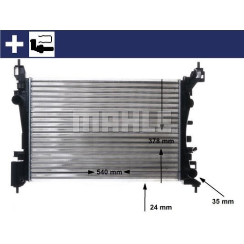 K&uuml;hler, Motork&uuml;hlung MAHLE CR 1182 000S f&uuml;r OPEL VAUXHALL