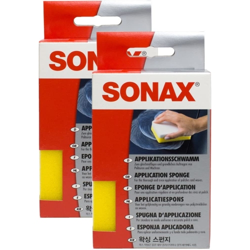 Sonax 4061659065235 04173000 Applikationsschwamm Politur Wachs 2x1 St&uuml;ck