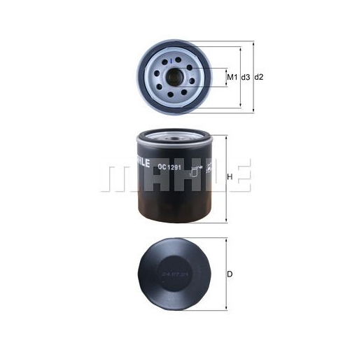 &Ouml;lfilter KNECHT OC 1291 f&uuml;r VAG