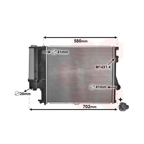K&uuml;hler, Motork&uuml;hlung VAN WEZEL 06002186 *** IR PLUS *** f&uuml;r BMW