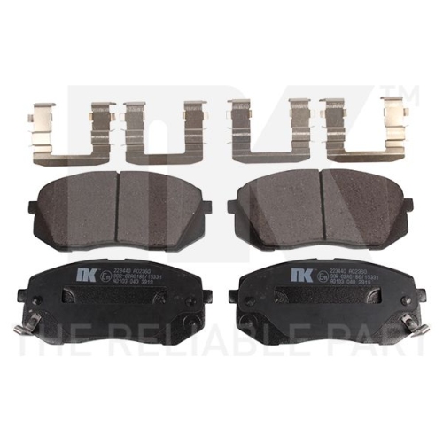 Bremsbelagsatz, Scheibenbremse NK 223440 f&uuml;r HYUNDAI KIA, Vorderachse