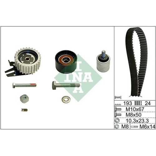 Zahnriemensatz INA 530 0619 10 f&uuml;r OPEL SAAB VAUXHALL GENERAL MOTORS