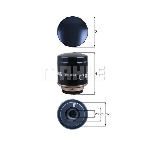 &Ouml;lfilter KNECHT OC 593/4 f&uuml;r VAG VW (FAW) SKODA (SVW)