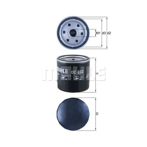 &Ouml;lfilter KNECHT OC 232 f&uuml;r FORD GMC