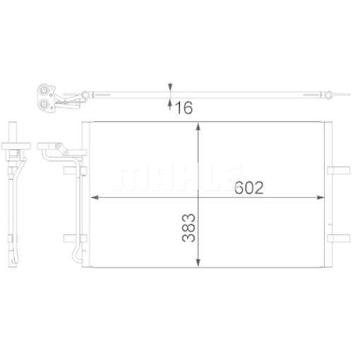 Kondensator, Klimaanlage MAHLE AC 410 001S f&uuml;r AUDI FORD VOLVO VAG