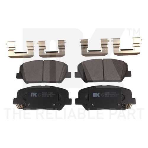 Bremsbelagsatz, Scheibenbremse NK 223445 f&uuml;r HYUNDAI KIA, Vorderachse