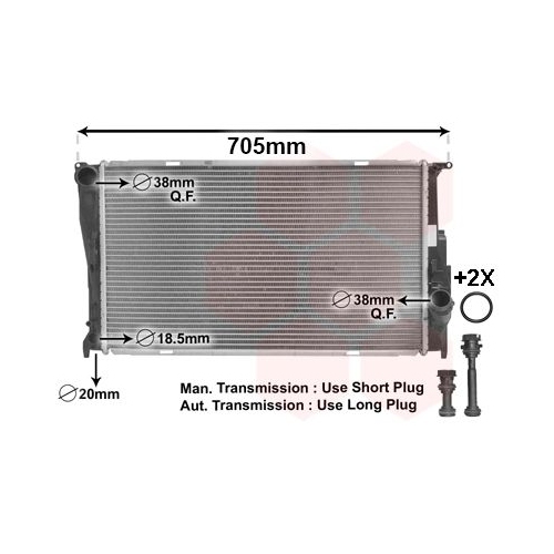 K&uuml;hler, Motork&uuml;hlung VAN WEZEL 06002293 *** IR PLUS *** f&uuml;r BMW