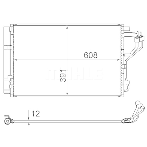 Kondensator, Klimaanlage MAHLE AC 867 000S f&uuml;r HYUNDAI