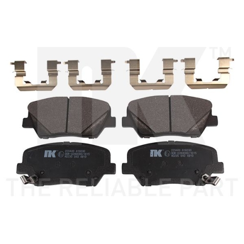 Bremsbelagsatz, Scheibenbremse NK 223449 f&uuml;r HYUNDAI KIA, Vorderachse
