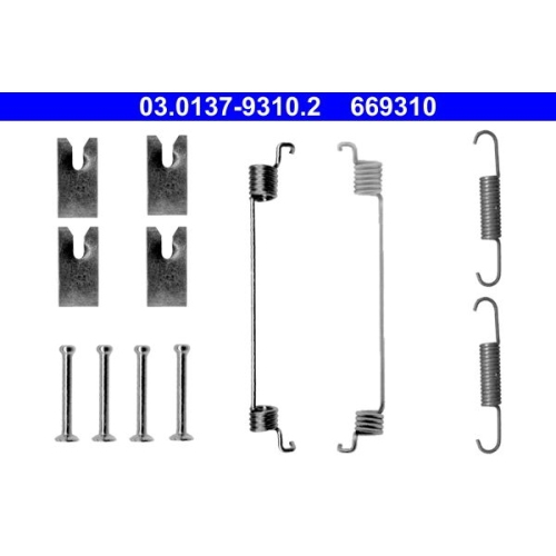 Zubeh&ouml;rsatz, Bremsbacken ATE 03.0137-9310.2 f&uuml;r FIAT, Hinterachse