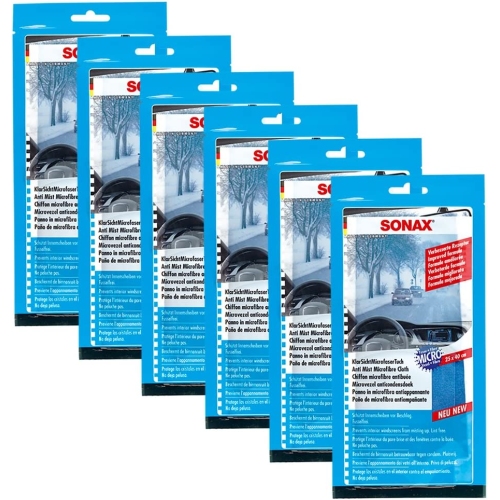 Sonax 4061659065525 04212000 Klarsicht Microfasertuch 6x