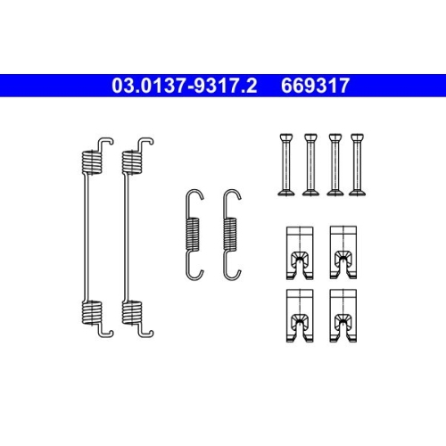 Zubeh&ouml;rsatz, Bremsbacken ATE 03.0137-9317.2 f&uuml;r FORD RENAULT SEAT VAG SMART