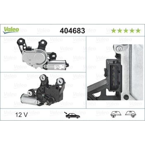 Wischermotor VALEO 404683 ORIGINAL TEIL f&uuml;r SKODA, hinten