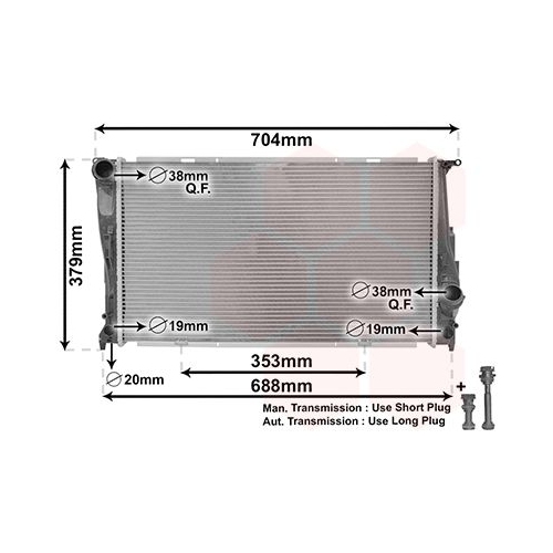 K&uuml;hler, Motork&uuml;hlung VAN WEZEL 06002542 *** IR PLUS *** f&uuml;r BMW