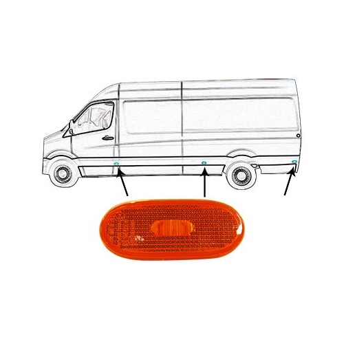 Seitenmarkierungsleuchte VAN WEZEL 5862915 f&uuml;r VW, beidseitig