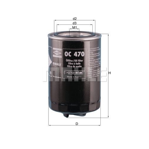 &Ouml;lfilter KNECHT OC 470 f&uuml;r VAG