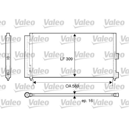 Kondensator, Klimaanlage VALEO 818021 f&uuml;r FIAT LANCIA