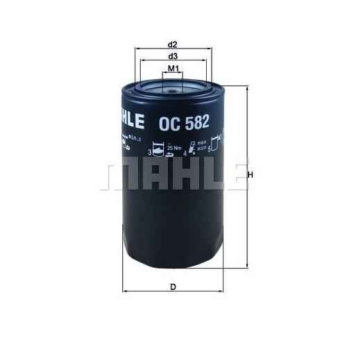 &Ouml;lfilter KNECHT OC 582 f&uuml;r IVECO