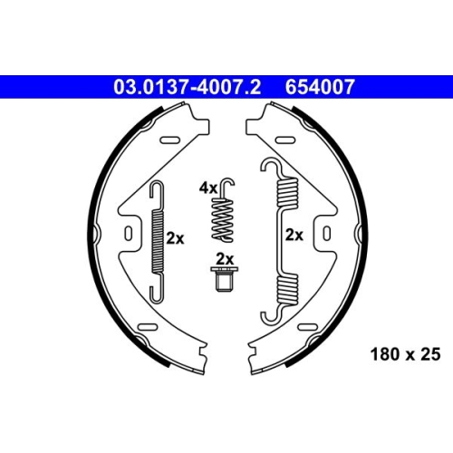Bremsbackensatz, Feststellbremse ATE 03.0137-4007.2 f&uuml;r MERCEDES-BENZ