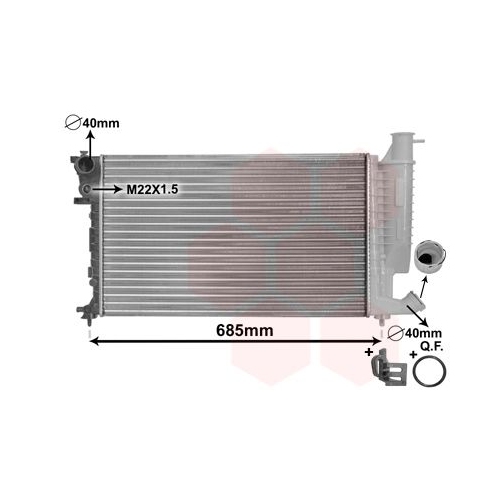 K&uuml;hler, Motork&uuml;hlung VAN WEZEL 09002155 *** IR PLUS *** f&uuml;r CITRO&Euml;N