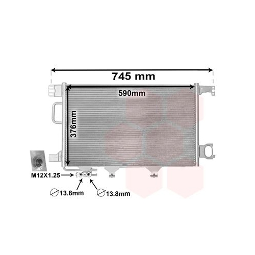 Kondensator, Klimaanlage VAN WEZEL 30005360 f&uuml;r MERCEDES-BENZ