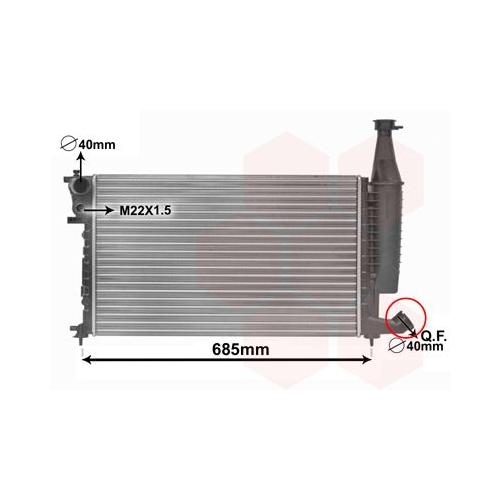K&uuml;hler, Motork&uuml;hlung VAN WEZEL 09002168 f&uuml;r CITRO&Euml;N