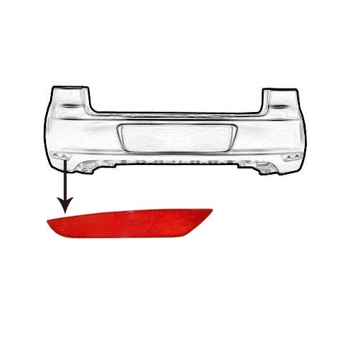 R&uuml;ckstrahler VAN WEZEL 5863939 f&uuml;r VW, Sto&szlig;f&auml;nger, links