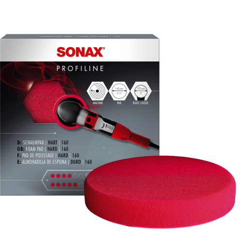 SONAX 4061659065990 04931000 Polierschwamm Rot 160 (hart) Schleifpad 1x