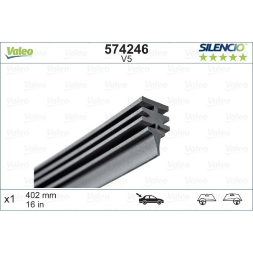 Valeo Silencio Wischgummi (x1) V5 574246 Wischerblatt