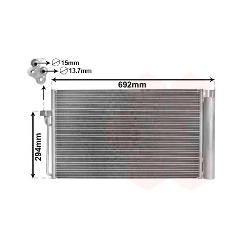 Kondensator, Klimaanlage VAN WEZEL 06005273 f&uuml;r BMW