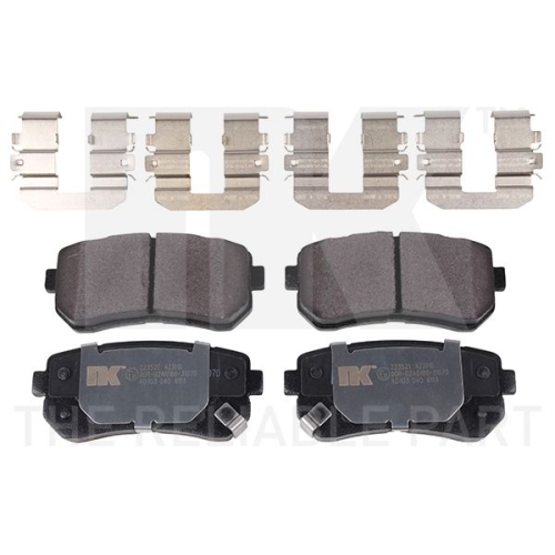 Bremsbelagsatz, Scheibenbremse NK 223521 f&uuml;r HYUNDAI KIA, Hinterachse