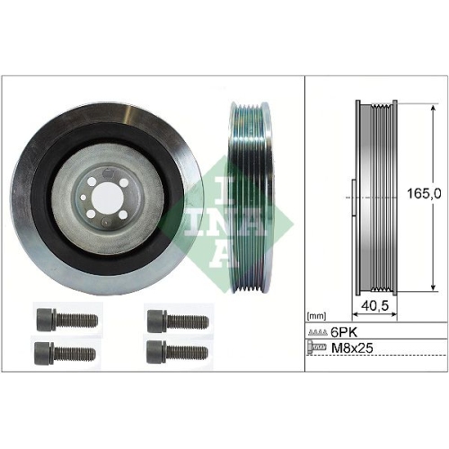 Riemenscheibensatz, Kurbelwelle INA 544 0080 20 f&uuml;r ALFA ROMEO FIAT LANCIA OPEL